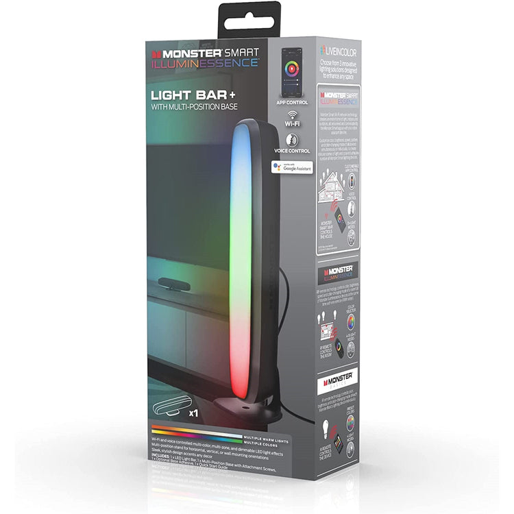 Monster - Barre Lumineuse LED Intelligente, Alimentation USB, Télécommande Incluse - Simple Boutique