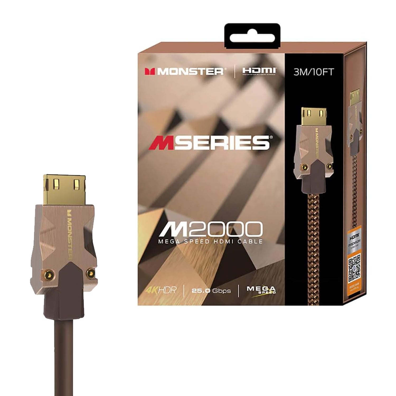 Monster - Câble HDMI Haute Vitesse M Series M 2000, 25GBPS, Longueur de 10 Pieds - Simple Boutique