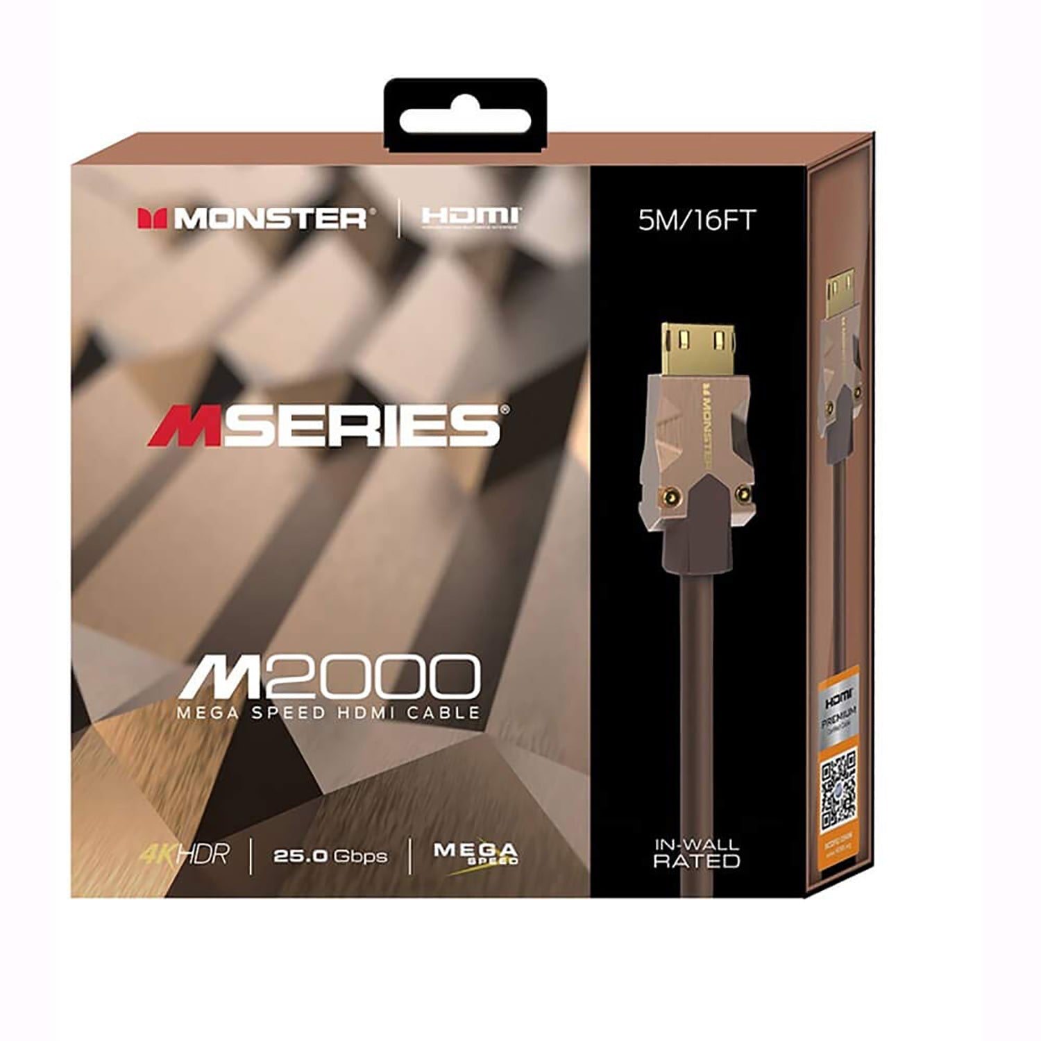 Monster - Câble HDMI Haute Vitesse M Series M 2000, 25GBPS, Longueur de 16 Pieds - Simple Boutique