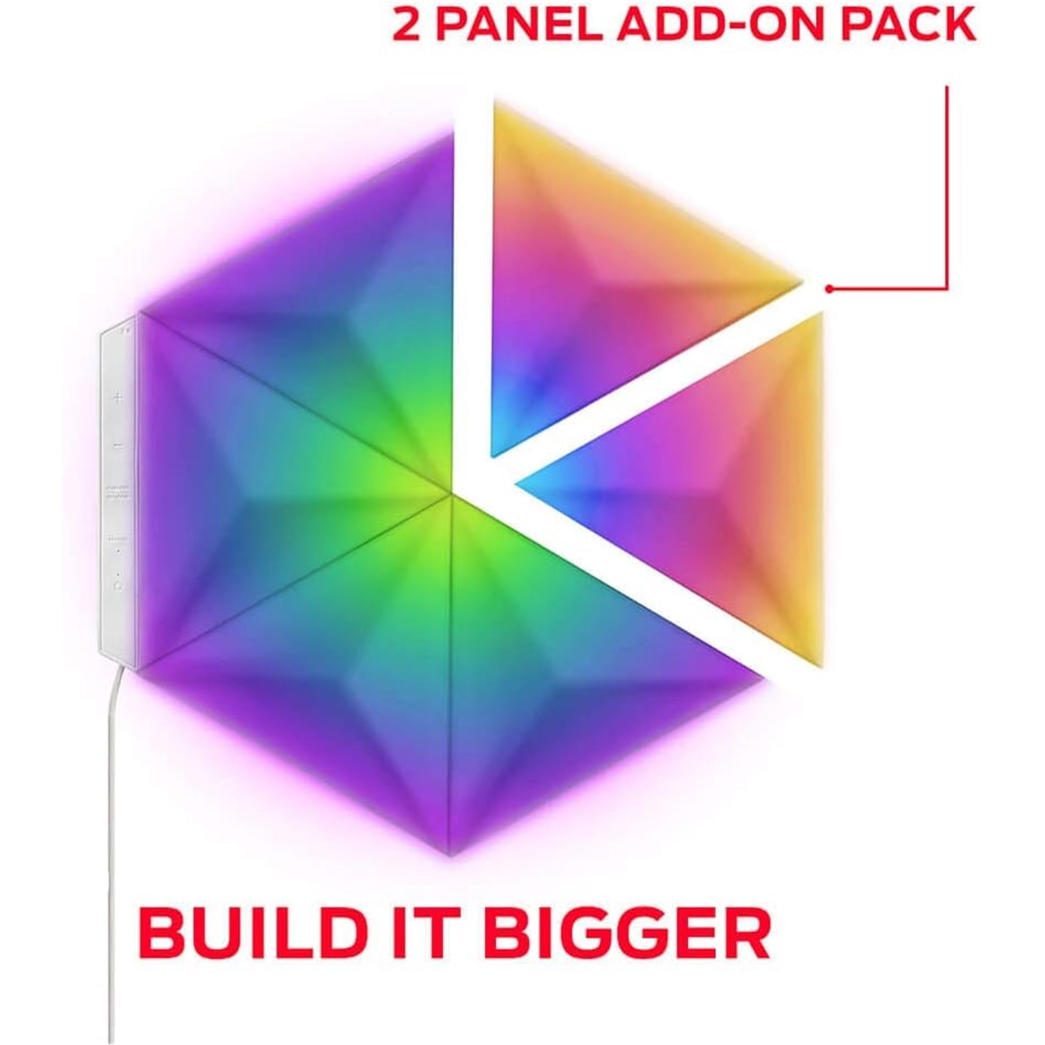 Monster - Ensemble de 2 Panneaux Lumineux LED Intelligent, Réactif au Son, (Pack Complémentaire) - Simple Boutique