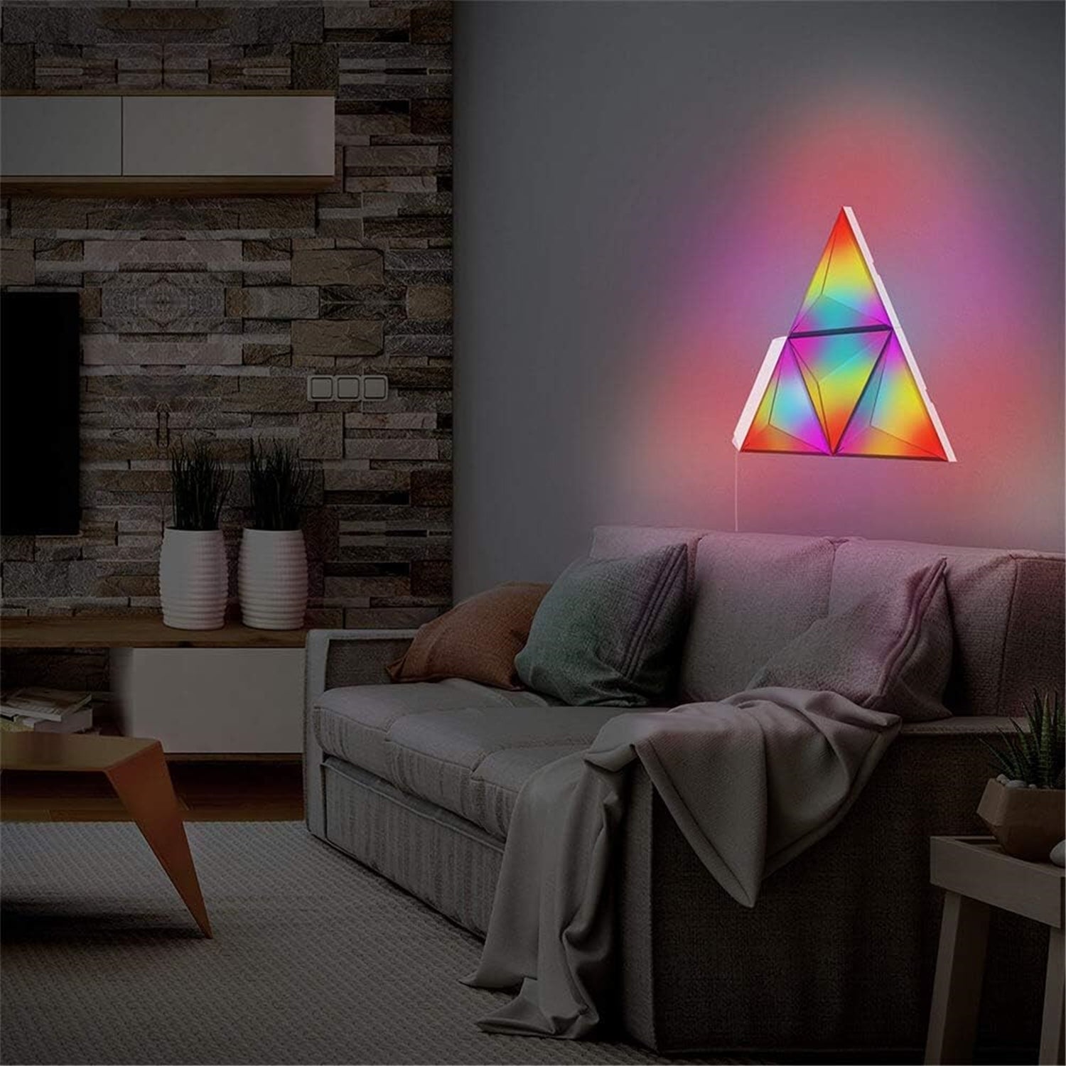 Monster - Ensemble de 2 Panneaux Lumineux LED Intelligent, Réactif au Son, (Pack Complémentaire) - Simple Boutique