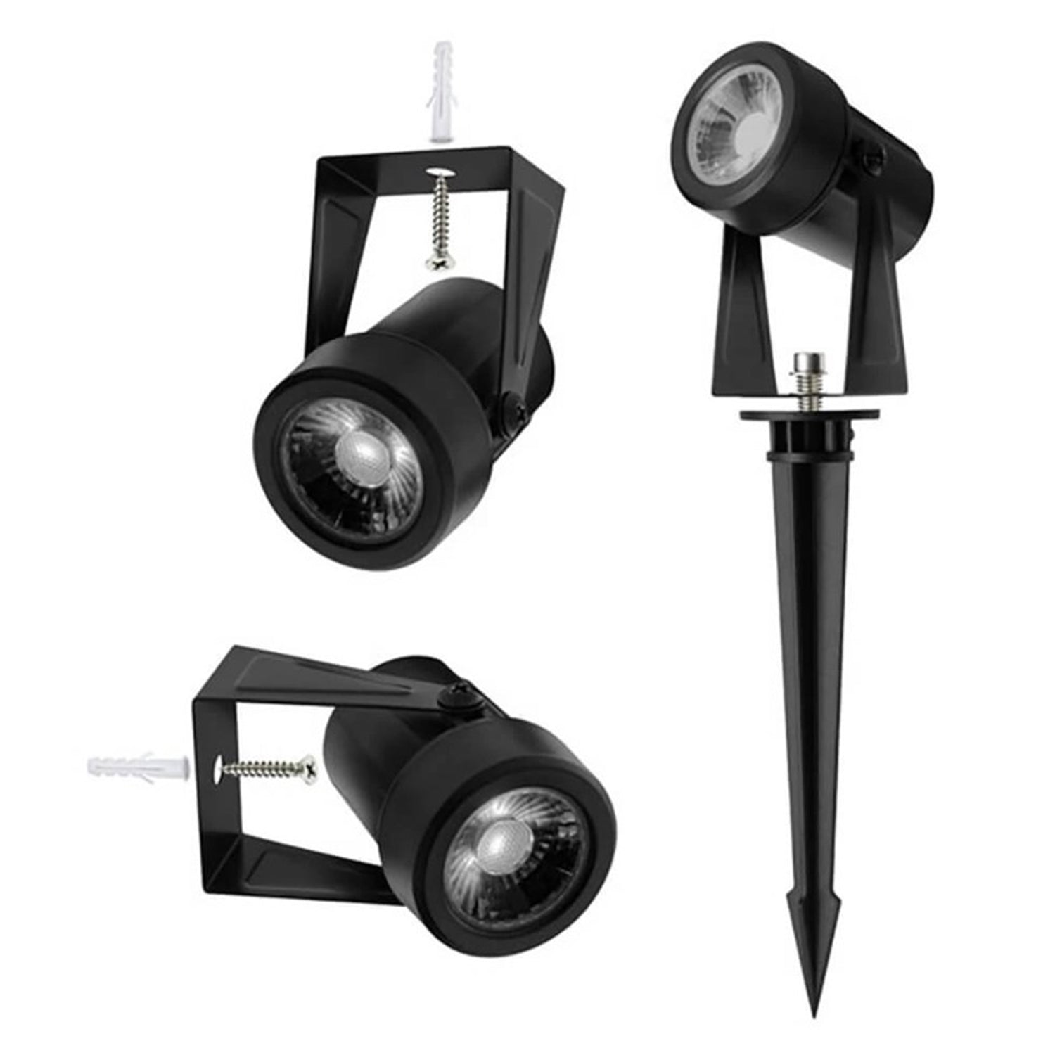 Monster - Ensemble de 4 Projecteur LED Extérieur pour Jardin Intelligent, Longeur de 5 Mètres, Noir - Simple Boutique