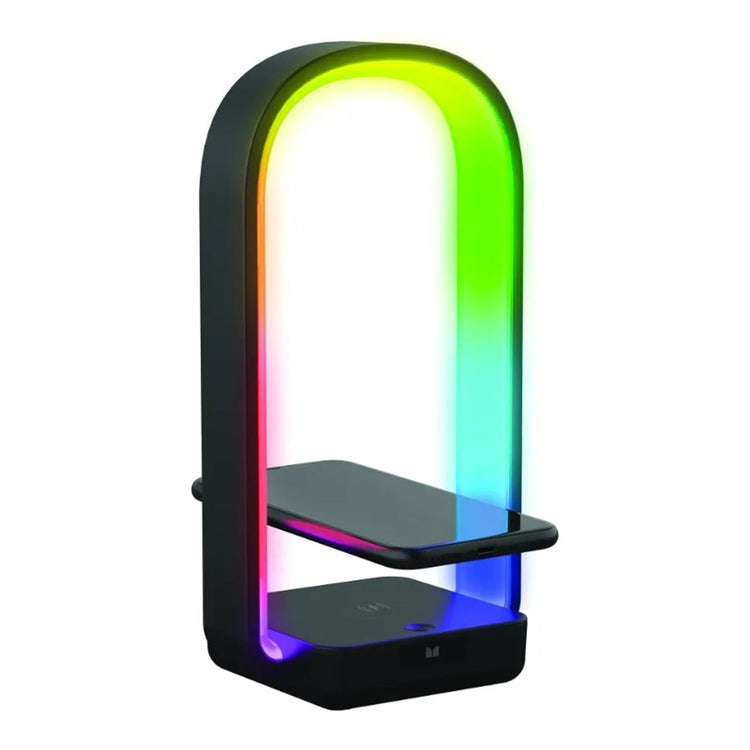 Monster - Lampe LED Avec Support pour Écouteur et Chargeur Sans-Fil Intégré, Télécommande Incluse - Simple Boutique