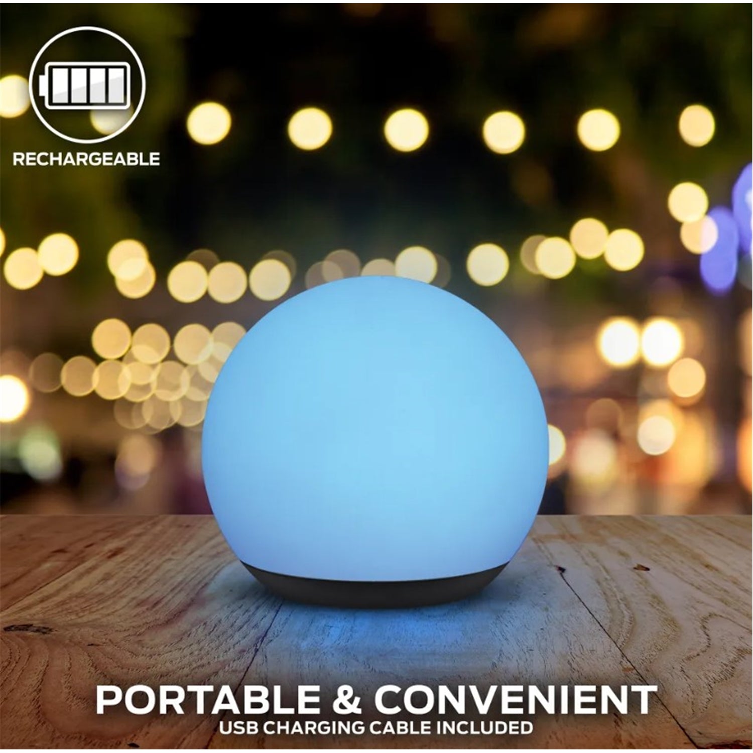 Monster - Mini Globe de Lumière LED Intérieur/Extérieur, Batterie Rechargeable, Télécommande Incluse - Simple Boutique