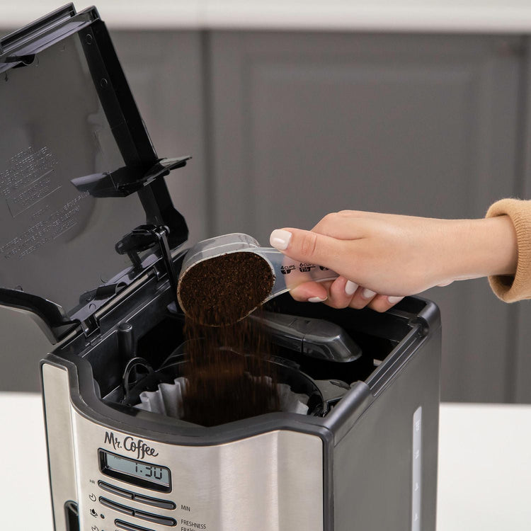 Mr. Coffee - Cafetière 12 Tasses Programmable, Infusion Rapide, Acier Inoxydable - Simple Boutique