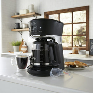 Mr. Coffee - Cafetière Programmable, Capacité de 12 Tasses, Noir - Simple Boutique