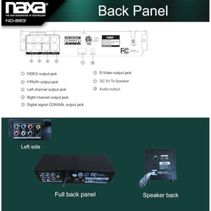 Naxa - Ensemble de Haut-Parleur et DVD pour Cinema Maison, 2.1 Canaux, Noir - Simple Boutique