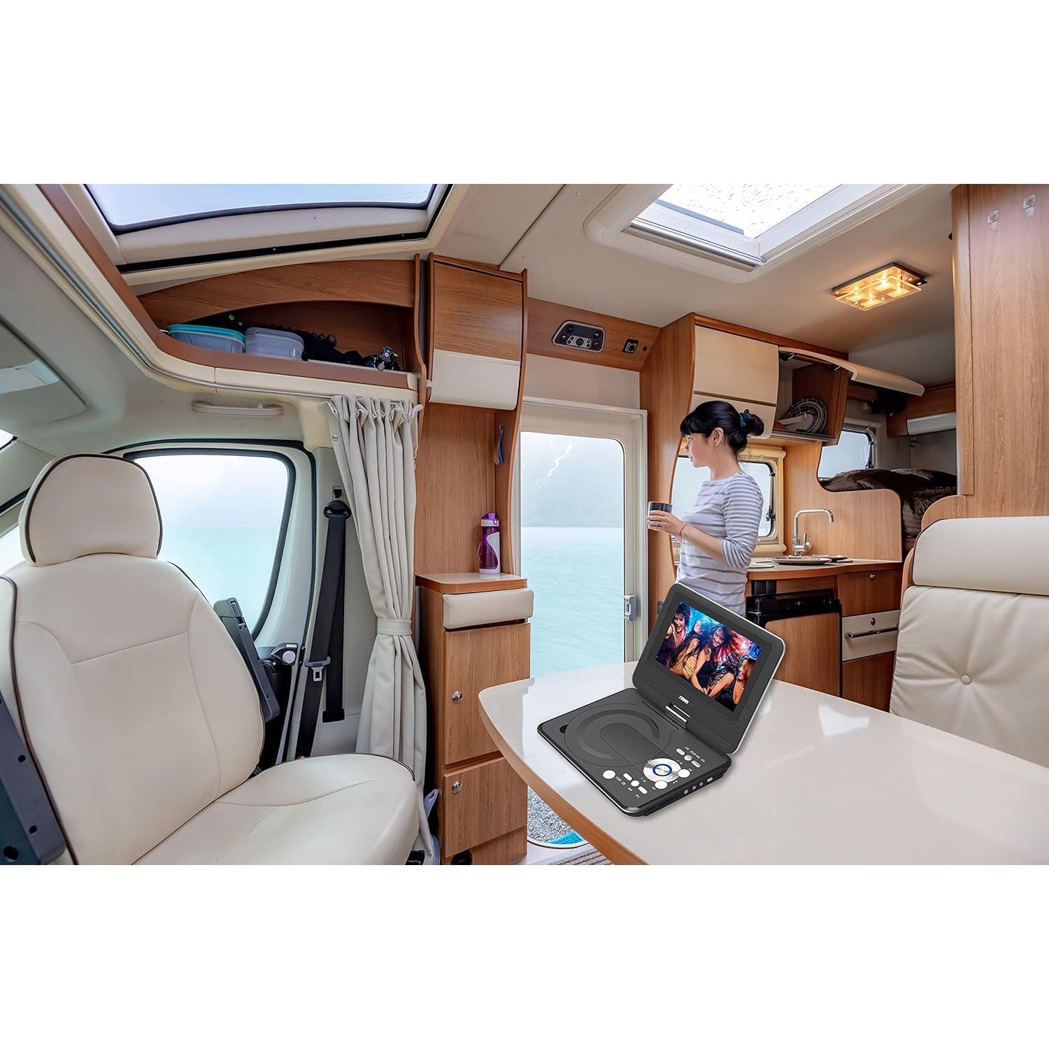 Naxa - Lecteur DVD Portable Avec Écran LCD Rotatif de 9", Noir - Simple Boutique