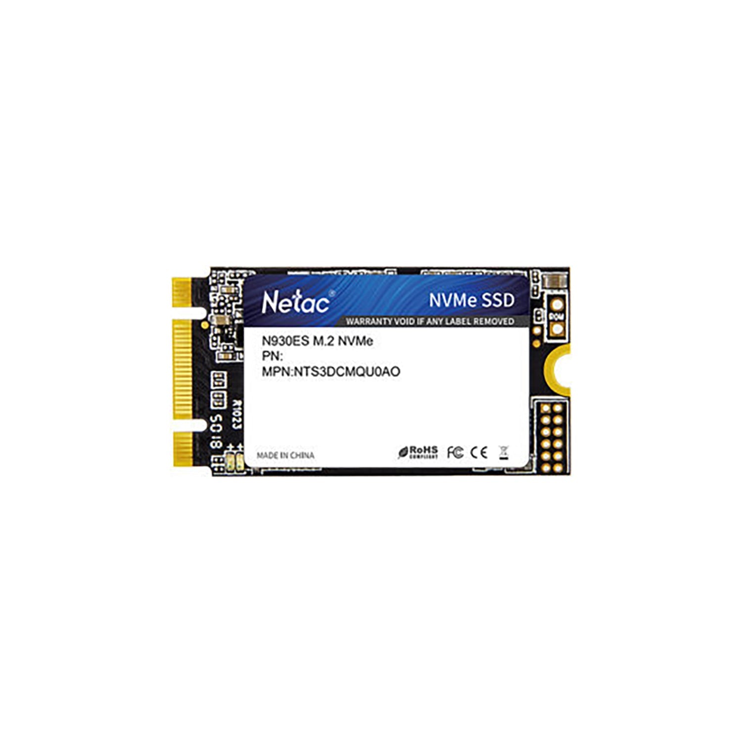 Netac - SSD NVMe M.2 Interne, Capacité de 1TO, PCle Gen 3*2, Norme NVMe 1.3, Haute Efficacité - Simple Boutique