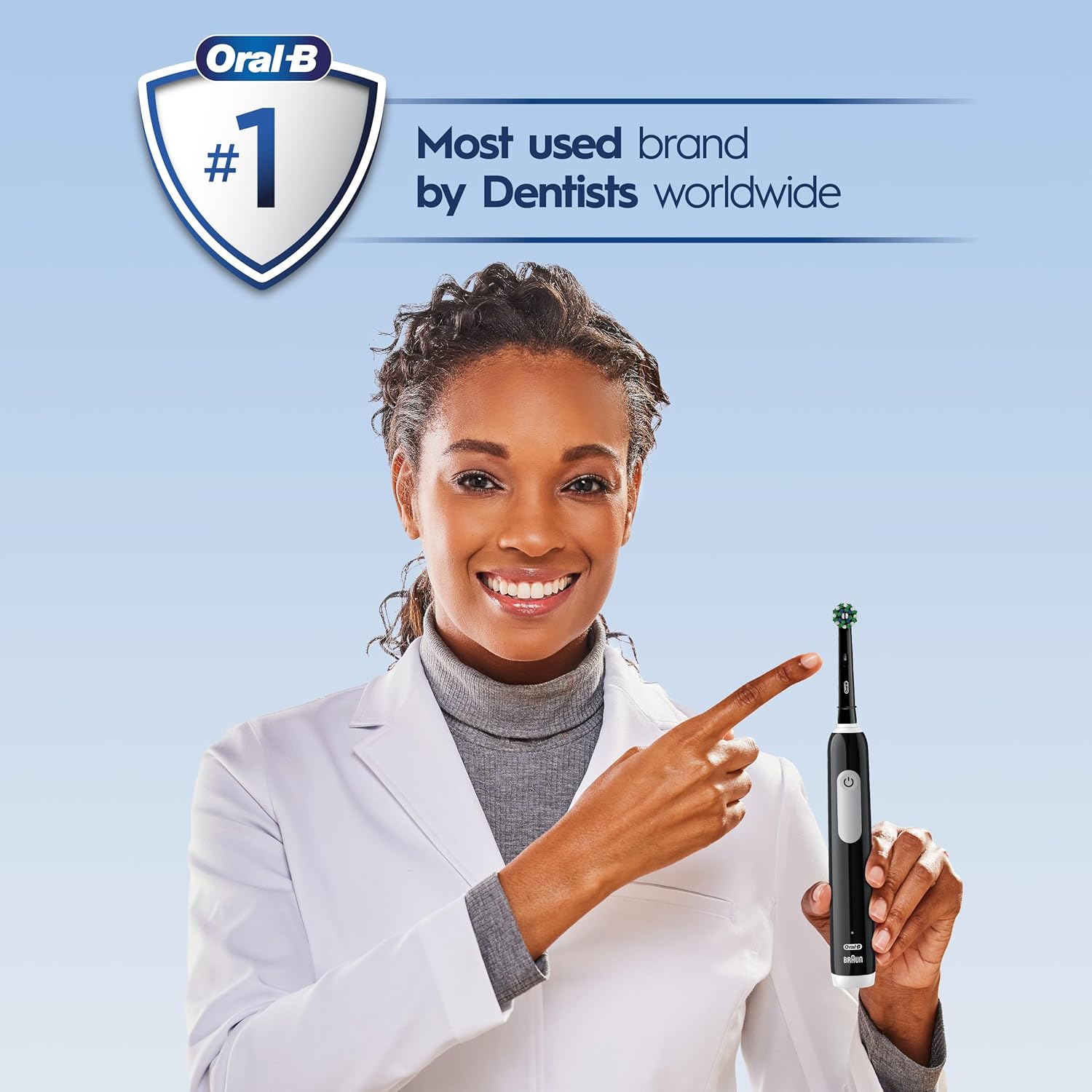 Oral-B - Brosse à Dent Électrique Rechargeable Black 1000, Brossette CrossAction, Noir - Simple Boutique