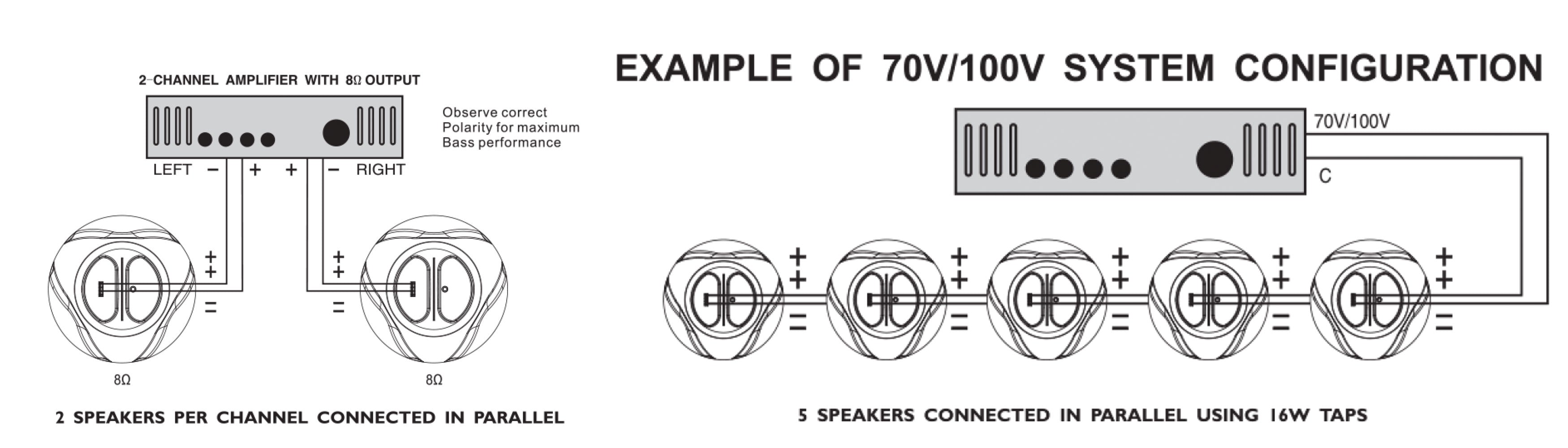 Phantom Haut-Parleur Suspendu 6.5 pouces 160 Watts 8 Ohms ou 70v/100v Noir - Simple Boutique