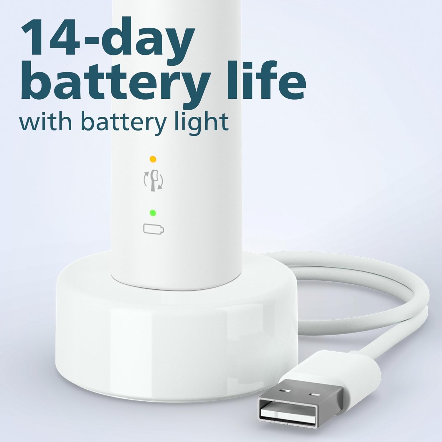 Philips - Brosse à Dent Électrique Rechargeable Sonicare 4100 avec Capteur de Pression, Blanc - Simple Boutique