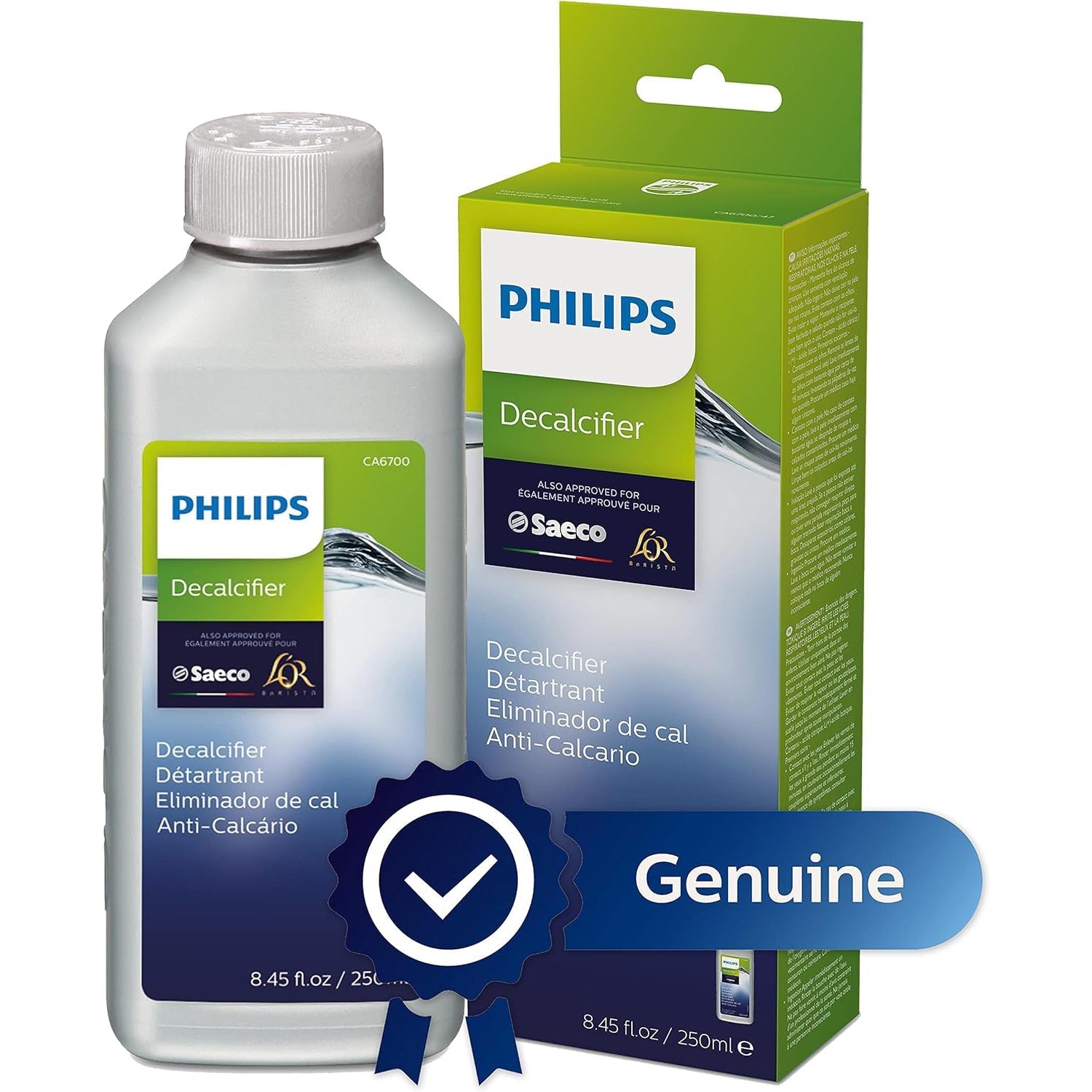 Philips - Détartrant pour Machine à Expresso, Pour 1 Cycle de Détartrage, 250ml - CA6700/47 - Simple Boutique