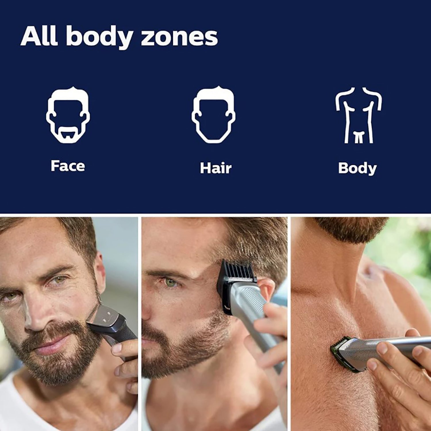 Philips - Ensemble de Tondeuse Personnelle Multigroom 5000, Pour Visage, Tête et Corps, 18 Morceaux - Simple Boutique