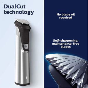 Philips - Ensemble de Tondeuse Personnelle Multigroom 5000, Pour Visage, Tête et Corps, 18 Morceaux - Simple Boutique