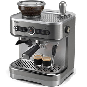 Philips - Machine à Espresso Semi-Automatique BaristaBrew, Tasseur Calibré, Bac à Grains Double - PSA3228/01 - Simple Boutique