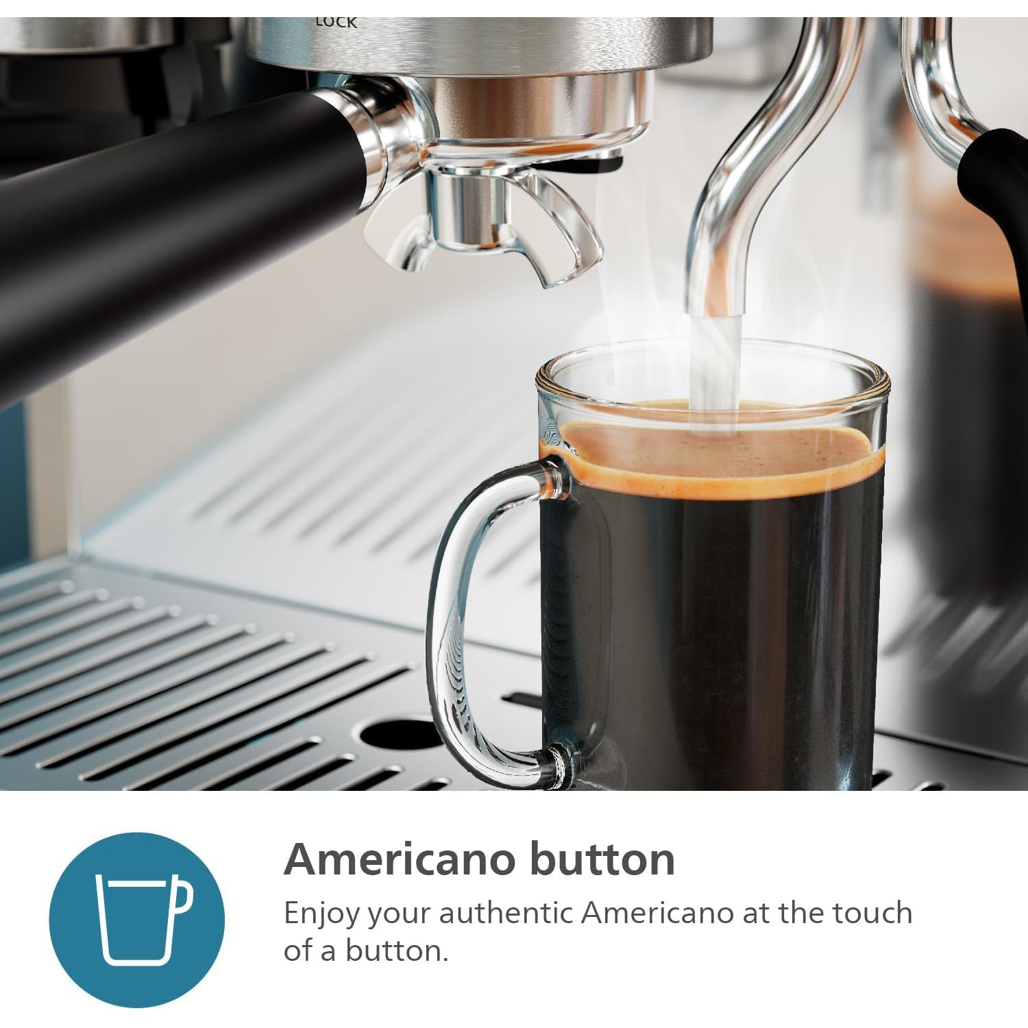 Philips - Machine à Espresso Semi-Automatique BaristaBrew, Tasseur Calibré, Bac à Grains de 250g - PSA3218/01 - Simple Boutique