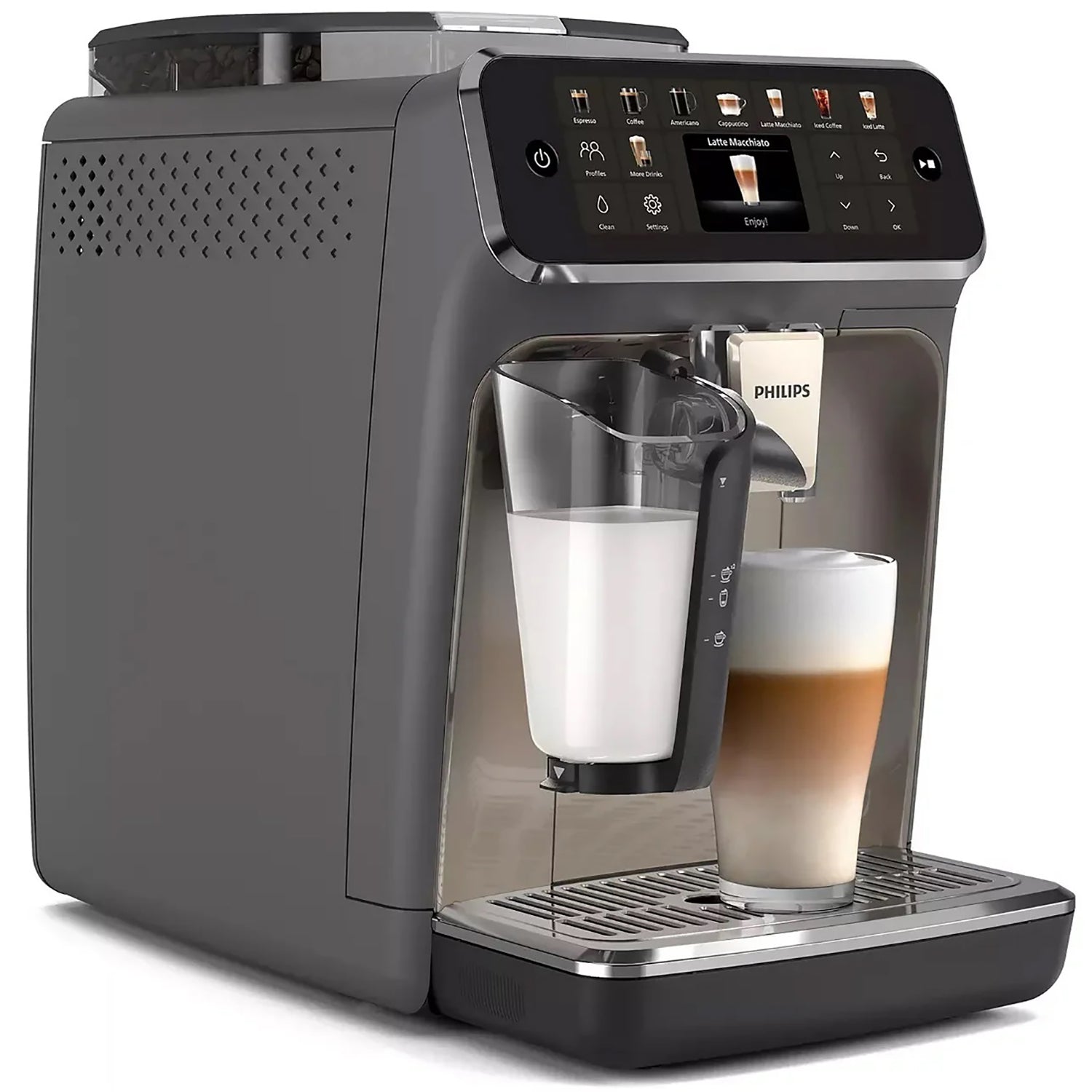 Philips - Machine à Expresso Automatique LatteGo 5500, 20 Choix de Boissons, Technologie SilentBrew EP5544/90 - Simple Boutique