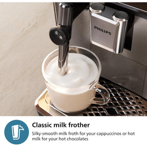 Philips - Machine à Expresso Automatique Serie 3300, 5 Choix de Boissons, Broyeur en Céramique - EP3326/90 - Simple Boutique