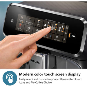 Philips - Machine à Expresso Automatique Serie 3300, 5 Choix de Boissons, Broyeur en Céramique - EP3326/90 - Simple Boutique
