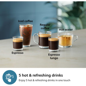 Philips - Machine à Expresso Automatique Serie 3300, 5 Choix de Boissons, Broyeur en Céramique - EP3326/90 - Simple Boutique