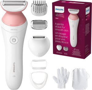 Philips - Rasoir Sans-Fil pour Femme Série 6000, Pour Peau Sèche ou Humide, Rose - Simple Boutique