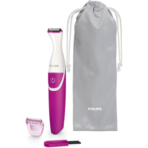 Philips - Tondeuse Bikini Sans-Fil pour Femme avec Accessoires et Étui de Transport, Rose - Simple Boutique