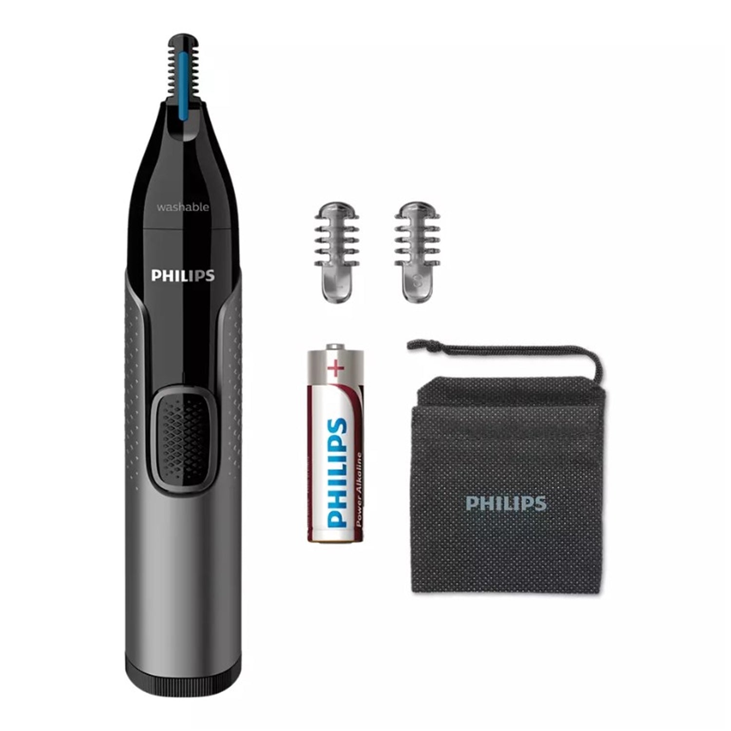 Philips - Tondeuse Nez, Oreilles et Sourcils, Sans Fils, Sans Tiraillement, Gris - Simple Boutique