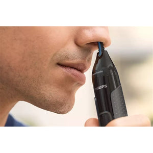 Philips - Tondeuse Nez, Oreilles et Sourcils, Sans Fils, Sans Tiraillement, Gris - Simple Boutique
