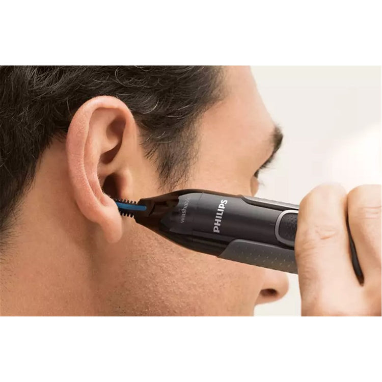 Philips - Tondeuse Nez, Oreilles et Sourcils, Sans Fils, Sans Tiraillement, Gris - Simple Boutique