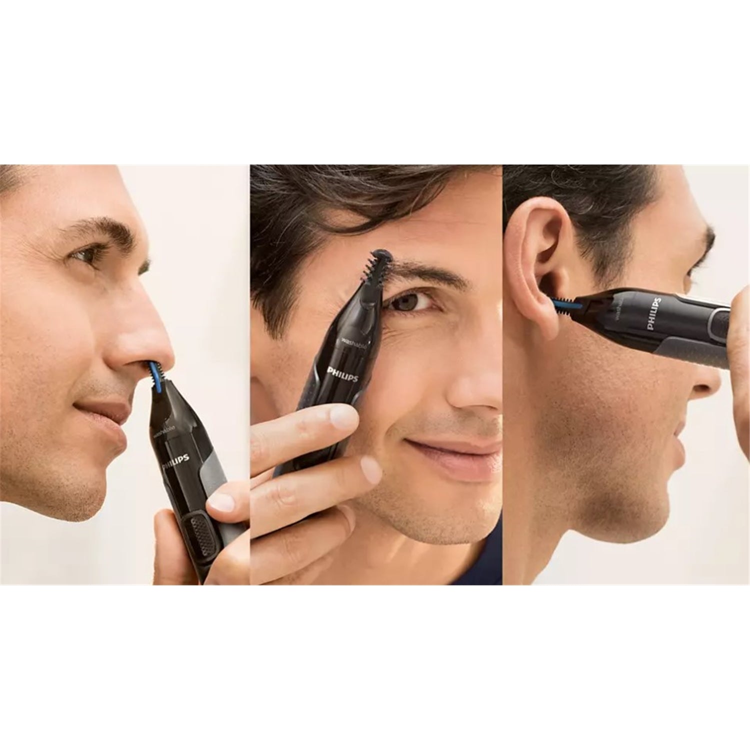 Philips - Tondeuse Nez, Oreilles et Sourcils, Sans Fils, Sans Tiraillement, Gris - Simple Boutique