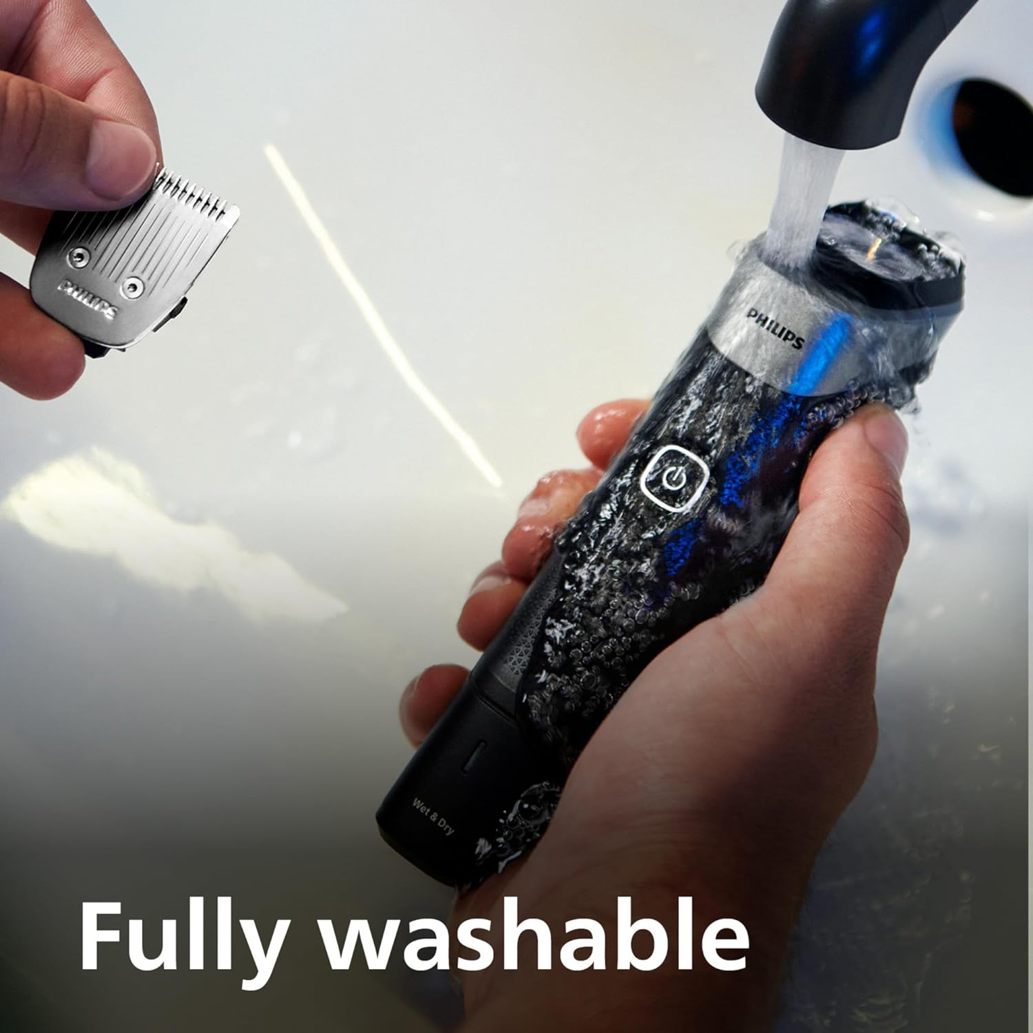 Philips - Tondeuse Personnelle Tout-en-Un Série 5000, Pour Visage, Tête et Corps, Lame en Acier Auto-affutées - Simple Boutique