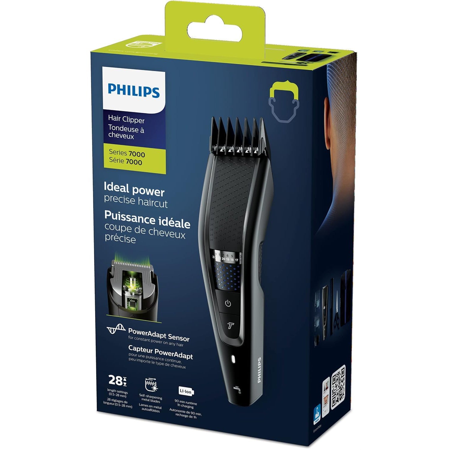 Philips - Tondeuse Personnelle pour Cheveux, Séries 7000, Lavable, Sans-Fil - Simple Boutique