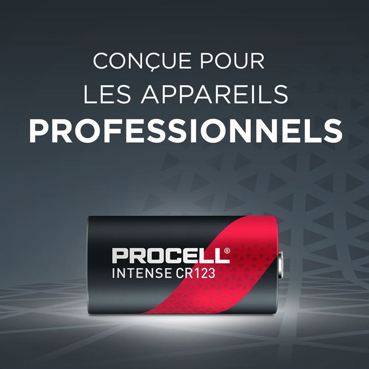 Procell Intense - Pile lithium High Power CR123, 3V, emballage de 12 - Simple Boutique