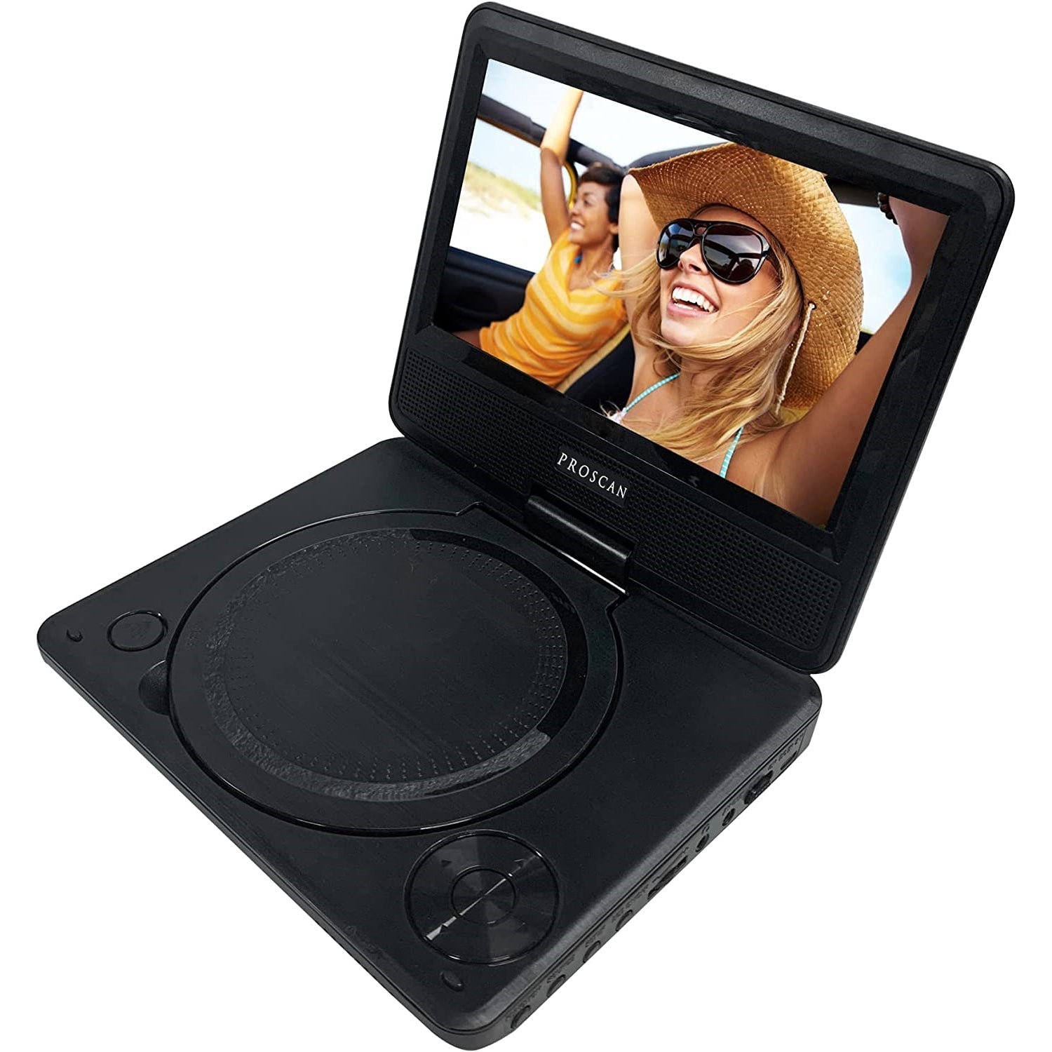 Proscan - Lecteur DVD Portable avec Écran Pivotant LCD de 7", Noir - Simple Boutique