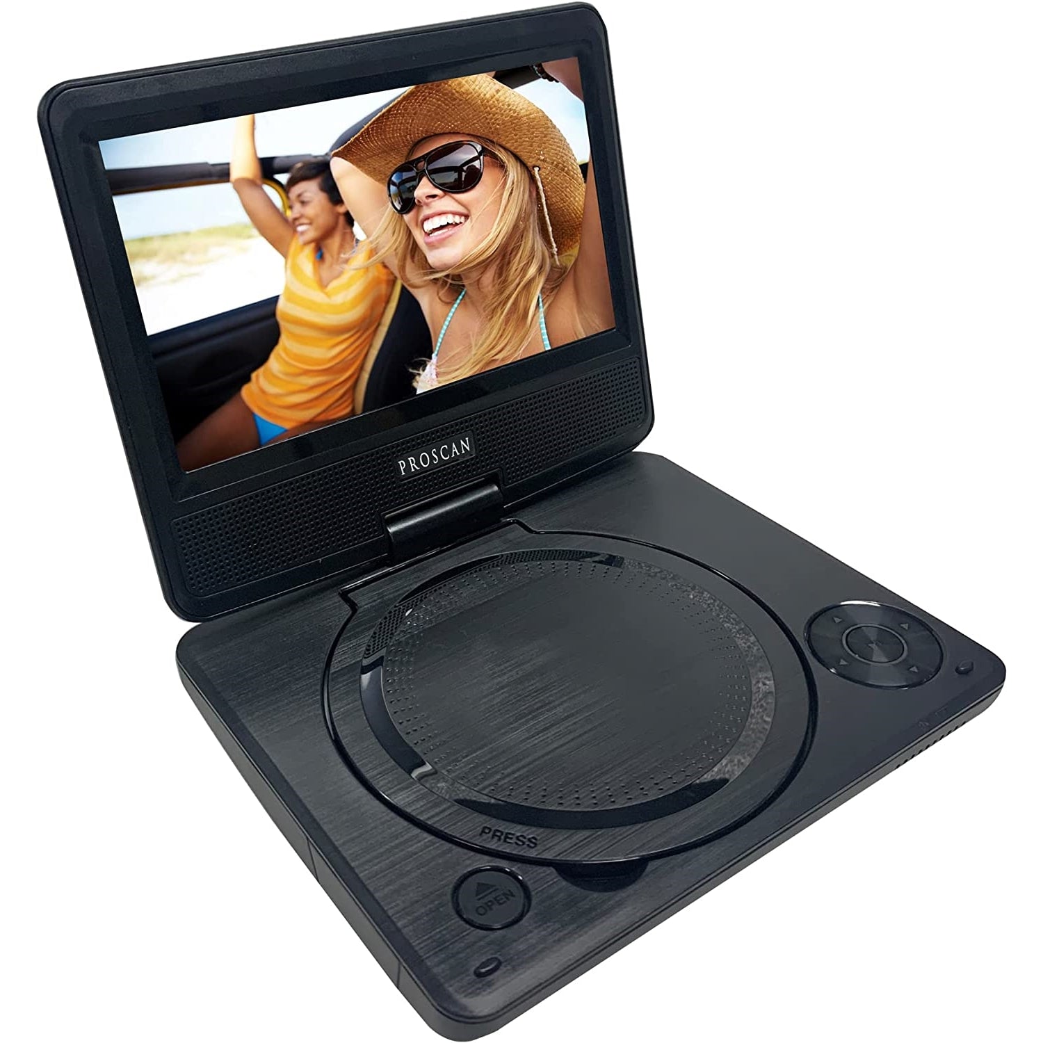 Proscan - Lecteur DVD Portable avec Écran Pivotant LCD de 7", Noir - Simple Boutique
