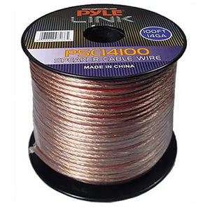 Pyle Link - Câble de Haut-Parleur à 2 Conducteurs, 14AWG, Ultra-Flexible, Longueur de 100pi - Simple Boutique