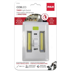 RCA - Éclairage Murale COBLED avec Interrupteur et Minuterie, Sans Fil, 200 Lumens, Blanc - Simple Boutique