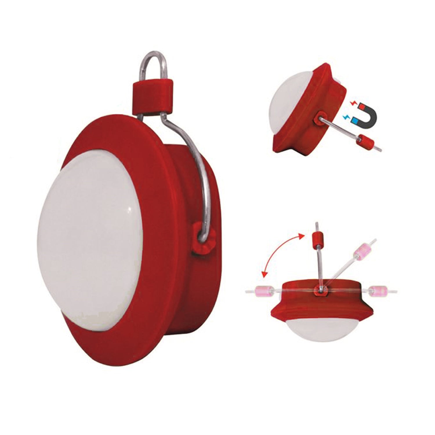 RCA - Lumière COBLED portable de Travail ou Camping, 120 Lumens, Rouge - Simple Boutique