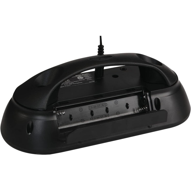 RCA Radio-Réveil avec AM/FM Numérique et Alertes Météo NOAA, Alimentation Électrique ou à Piles, Noir - RCWR7V - Simple Boutique