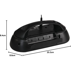 RCA Radio-Réveil avec AM/FM Numérique et Alertes Météo NOAA, Alimentation Électrique ou à Piles, Noir - RCWR7V - Simple Boutique