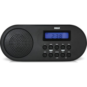 RCA Radio-Réveil avec AM/FM Numérique et Alertes Météo NOAA, Alimentation Électrique ou à Piles, Noir - RCWR7V - Simple Boutique