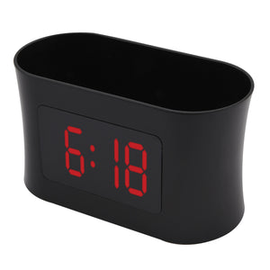RCA Réveil-Matin à Double Alarme avec Chargement USB, Organisateur Intégré et Batterie de Secours, Noir - RCDC45V - Simple Boutique
