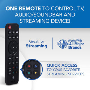 RCA - Télécommande Universelle Rechargeable, Bluetooth, Compatible avec Les Appareils de Diffusion en Continu - Simple Boutique