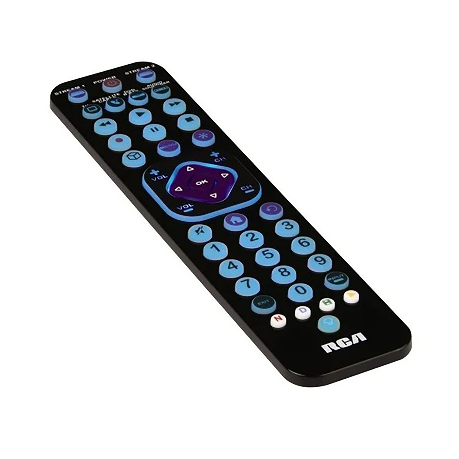 RCA - Télécommande Universelles Rechargeable avec Touches pour Appareil de Diffusion en Continu - Simple Boutique