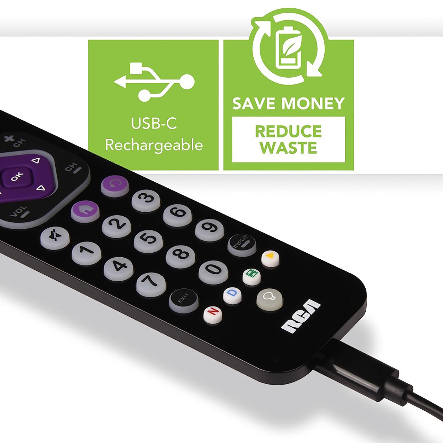 RCA - Télécommande Universelles Rechargeable avec Touches pour Appareil de Diffusion en Continu - Simple Boutique