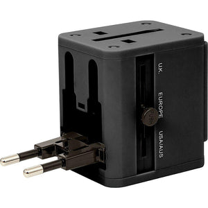 Retrak - Adaptateur de Voyage Universel avec Deux Ports USB, Noir - Simple Boutique
