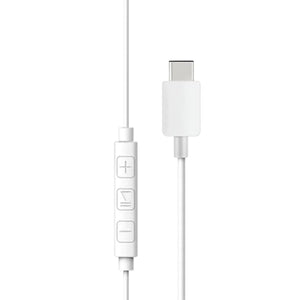 Rockstone - Écouteurs XR1 Intra-Auriculaire Filaire Type-C, Télécommande et Microphone Intégré, Blanc - Simple Boutique