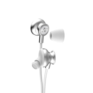 Rockstone - Écouteurs XR1 Intra-Auriculaire Filaire Type-C, Télécommande et Microphone Intégré, Blanc - Simple Boutique
