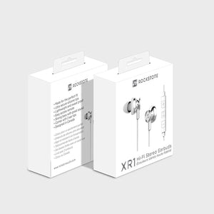 Rockstone - Écouteurs XR1 Intra-Auriculaire Filaire Type-C, Télécommande et Microphone Intégré, Blanc - Simple Boutique